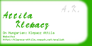 attila klepacz business card